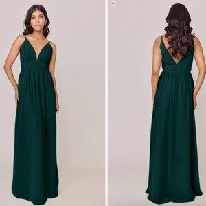 (NWT) Revelry Alma Chiffon Dress in Emerald